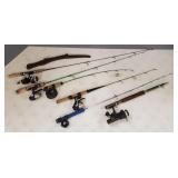 Gp assorted small rods incl telescopic, ice