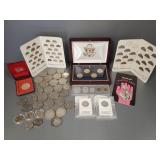 Group asst U.S. coins incl Eisenhower dollars, etc