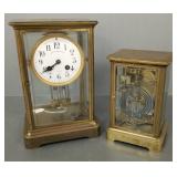 2 French crystal regulator clocks- 10 1/2'H