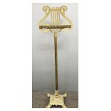 Antique style brass music stand- 44"H