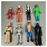 8 vintage small Star War figures- 4"H