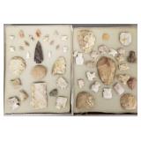 2 cases stone points, etc approx 49 total assorted