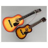 2 acoustic guitars: Harmony model #01543 & Mark II