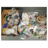 Lg group glass beads, etc.- asst. colors for