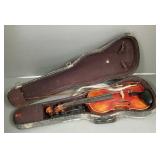 Violin in case with bow (bow as seen) 23 1/2"L