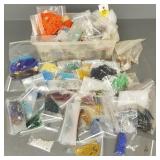 Lg group tiny glass beads, asst. colors for Native