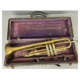 Vintage Frank Holton & Co. brass trumpet in