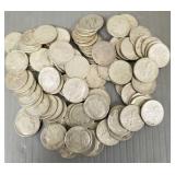 Approx. 100 U.S. silver Roosevelt dimes
