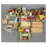 Gp vintage advertising tins, bottles, etc. incl