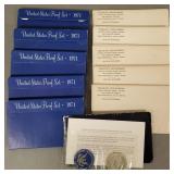 12- U.S. coin sets incl 5- 1969 with 40% silver