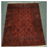 Finely woven handmade oriental rug-
