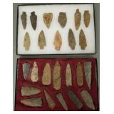 2 cases stone points 24 total assorted types/