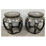 2 Chinese coromandel low stands- 19"H 16"D