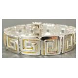 Sterling silver bracelet- 27.3g; 7 1/4"L