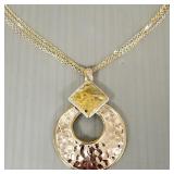 Sterling silver pendant/ necklace- 17.9g total;