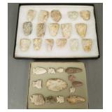 2 cases stone points, etc 29 total assorted types/