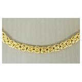 Italy gilt sterling silver fancy link necklace-