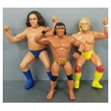 3 vintage 1984 wrestling figures incl Hulk Hogan,