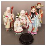 5 Chinese porcelain figures incl Buddha w/