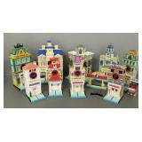 10 Dept. 56 Monopoly city lights buildings, etc &