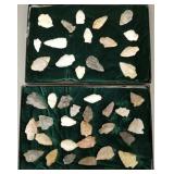 2 cases stone points approx 40 total assorted