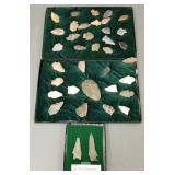 3 cases of stone points- over 35 asst. types/
