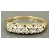 14k gold & diamond ring- 2g, size 7 1/2-