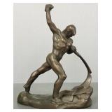 Russian bronze figural sculpture- marked in