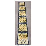 Vintage Chinese woven wool runner- 12