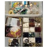 Lg group glass beads, etc.- asst. colors for