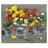 Group vintage small toy cars, mini Tonka,