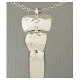 Designer RLM sterling silver pendant/ necklace-