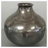 Large signed Southwest black on black pot (as