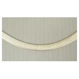 Italy sterling silver herringbone necklace- 27g,