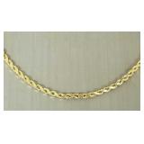 14k gold rope chain necklace- 6.8g, 20"L