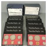 10- U.S. proof coin sets- 1976 & 1977