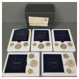 5- 1976 40% silver U.S. coin proof sets