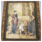 2 vintage framed lithos: Lg Moran Venice scene &