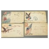 4 Civil War era patriotic covers (not with stamps)