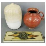 3 pcs mid-century, etc pottery/ stoneware: Sivert