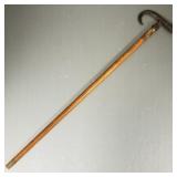 Antique horn handled cane/ alpenstock- 30 1/4'H