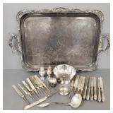 Gp. asst. antique, etc. silverplate articles incl.