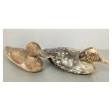 2 vintage carved & painted duck decoys: mason