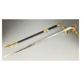 Ornate German dress sword w/ scabbard- 36'L