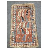 Antique handmade Kazak rug 5' 10'x 3' 5'