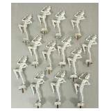 13 vintage majorette trophy toppers- 6' OD