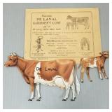Antique De Laval tin cow & calf (mint) w/