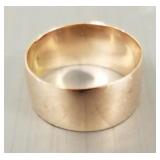 10K gold wide ring band- 3.6g, size 6.5,