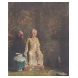 Vintage pencil signed Pushman Oriental still life-