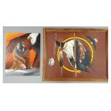 2 signed A. White Native American paintings: